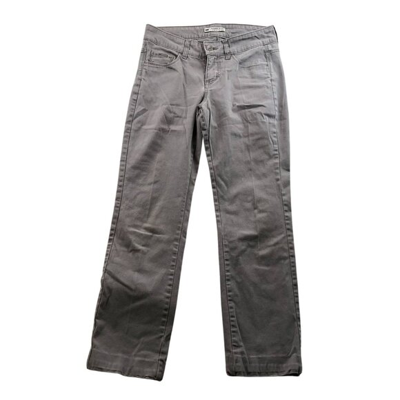 Lee Womens Slender Secret Jeans Size 12 Straight Leg Gray Denim Casual Mid Rise - Picture 1 of 16